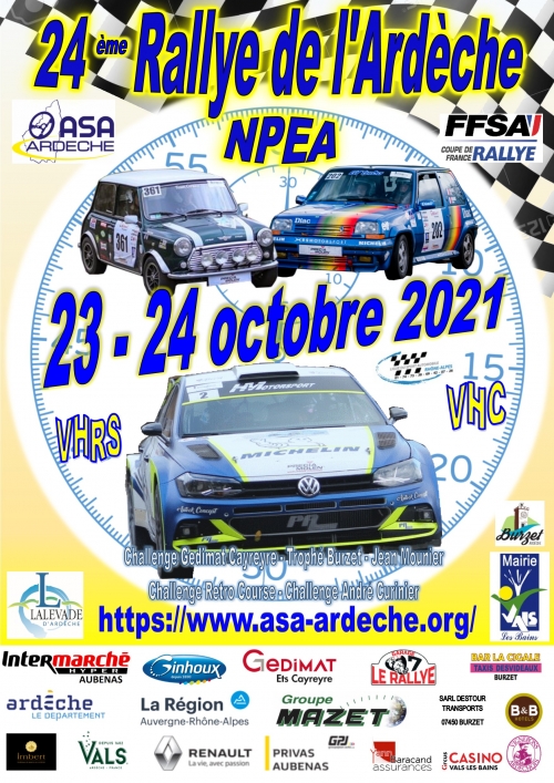 Photo 24ème RALLYE DE L'ARDECHE - 18ème RALLYE VHC - 7ème RALLYE VHRS   NPEA