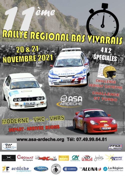 Photo 11ème Rallye Régional du Bas Vivarais 20 & 21 novembre 2021 Moderne VHC VHRS