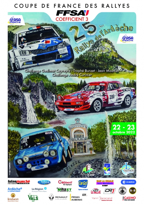 Photo 25ème Rallye de l'Ardèche 19ème VHC 8ème VHRS 22 & 23 octobre 2022