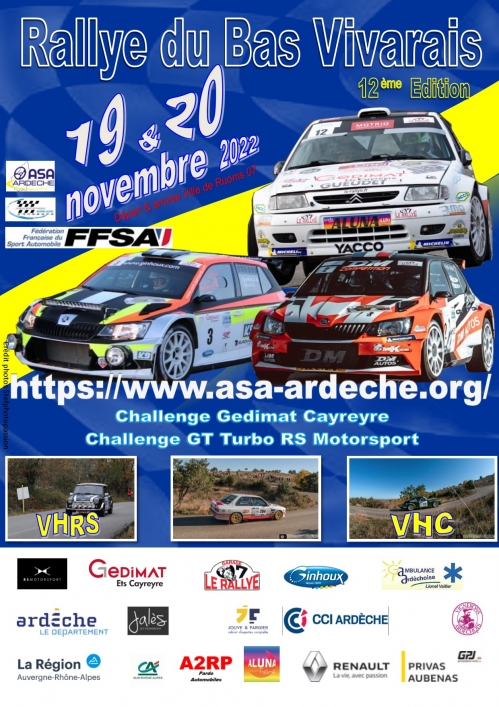 Photo 12ème Rallye du Bas Vivarais 2ème VHC 2ème VHRS