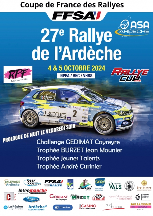 Photo 27ème Rallye de l'Ardèche VHC - VHRS  NPEA 4 et 5 octobre 2024