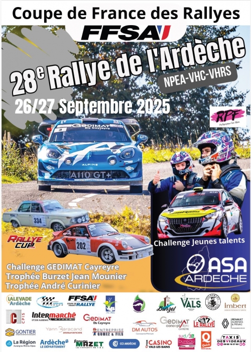 Photo 28ème Rallye National de l'Ardèche NPEA Moderne - VHC - VHRS