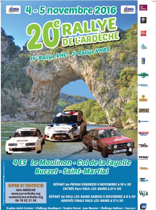 Photo 20ème RALLYE DE L'ARDECHE + 14ème RALLYE V.H.C. + 3ème RALLYE V.H.R.S.